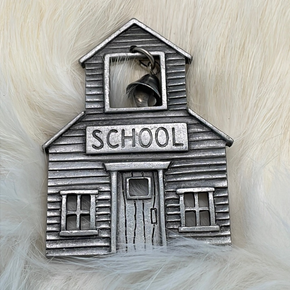 Jonette Jewelry Company Silver Schoolhouse Brooch